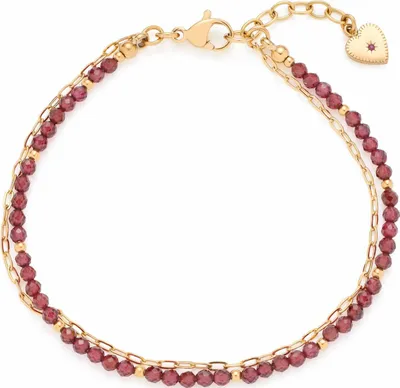 Produktbild von Leonardo Armband Anka für Damen aus Edelstahl, gold, zweireihig