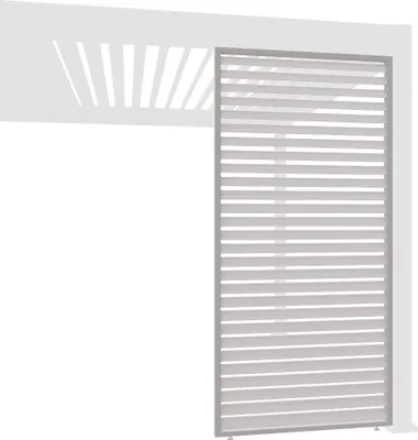 Produktbild von Horizontale Lamellenwand für Pergola | aus Aluminium | 3 Maße | Ivory Sand