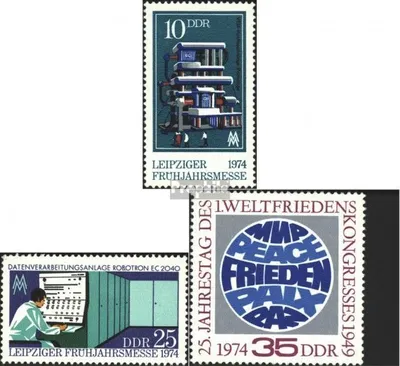 Produktbild von Briefmarken DDR 1974 Mi 1931-1932,1946 (kompl.Ausgaben) postfrisch Leipziger Frühjahrsmesse