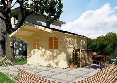 Produktbild von Gartenhaus Bloomfield 3,00x3,00 m - inklusive hochwertigen Dachschindeln