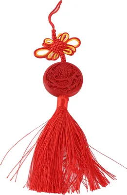 Produktbild von Chinesische Lack geschnitzte Hängeornament Neujahr traditionelle Lackwarenknoten -Autoshängerdekoration