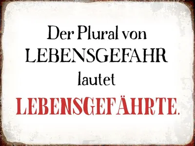 Immagine prodotto di vianmo Insegna in legno 30x40 cm plural von Lebensgefahr lautet