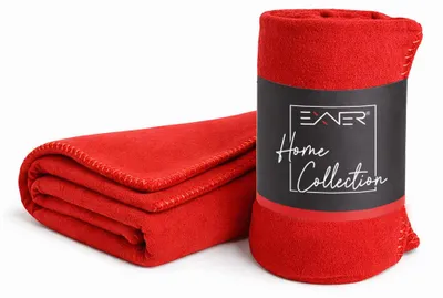 Produktbild von Polar Fleecedecke rot 130 x 160 cm  : rot : 100% Polyester fleece