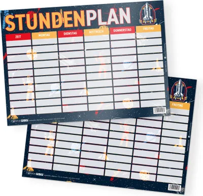 Produktbild von itenga Stundenplan Weltraum DIN A4 einseitig abwischbar