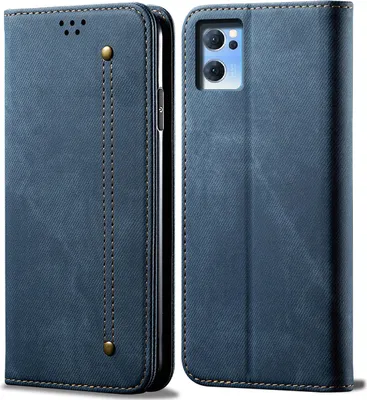 Obrázek produktu pro OPPO Reno7 SE 5G Cover, kožené flipové pouzdro typu kniha se stojánkem pro OPPO Reno7 SE 5G Blue