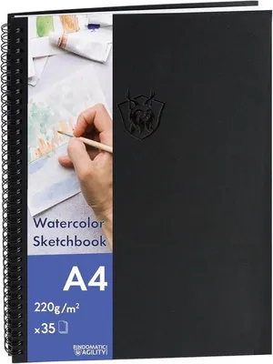 Produktbild von Famanu Skizzenbuch A4 - Hochwertiges Zeichenbuch für Künstler und Kreative - 35 Blätter 220g Papier