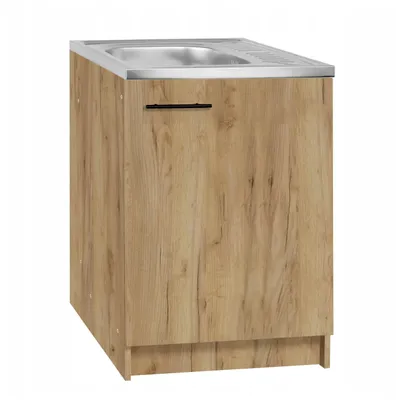 Obrázek produktu pro Stamar | Kuchyňská skříňka, s dřezem, dub zlatý, 60 cm, tenká, se sifonem