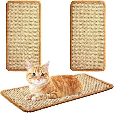 Produktbild von Famanu Kratzmatte aus natürlichem Sisal - Wandkratzteppich - 20 x 45 cm