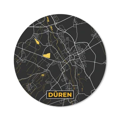 Produktbild von MuchoWow® Mauspad Mousepad Düren - Karte - Gold - Stadtplan - Deutschland - Karte 40x40 cm - Mousepads - Maus Mat - Pad - Mausunterlage - Schreibtisch Accessoires
