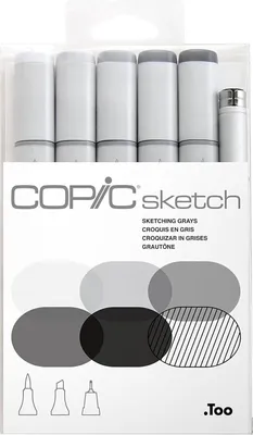 Zdjęcie produktu dla Copic Sketch Wkład do pióra Sketching Grays 6 szt.