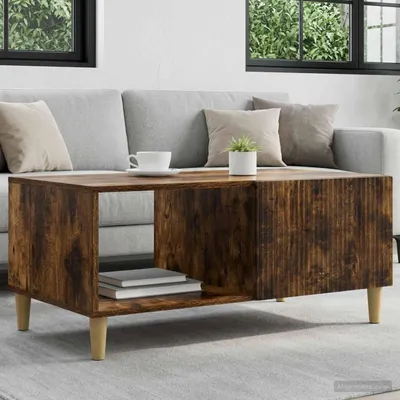 Obrázek produktu pro vidaXL Konferenční stolek, barva dubového dřeva, rozměry 90 x 50 x 40 cm, materiál: dřevotříska