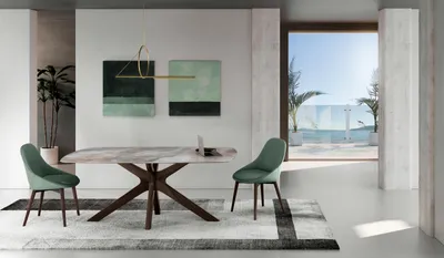 Productafbeelding van Gemini - Vaste tafel (180 x 90 x 76 cm) van walnootkeramiek