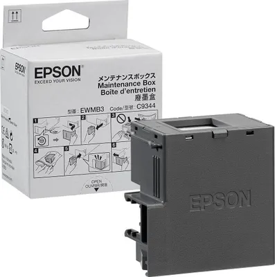 A product box and the product itself, an Epson maintenance box.