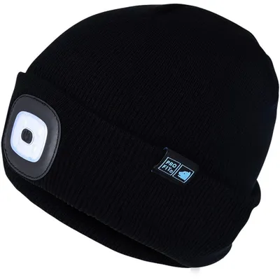 Mütze mit Licht, schwarz,wiederaufladbare LED-Lampe