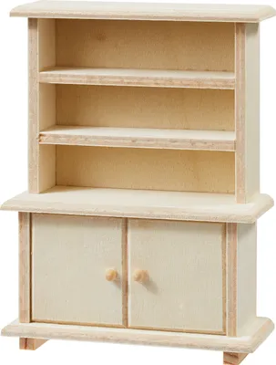 Produktbild von Miniatur Buffetschrank, 8 x 3,1 x 10,1 cm, Natur