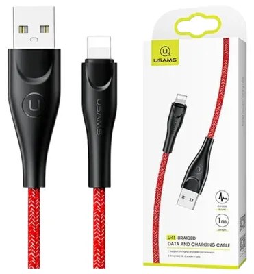 Zdjęcie produktu dla Kabel USAMS U41 Lightning 1m Fast Charge czerwony