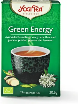 Produktbild von Yogi Tea Grüner Energietee,  17 x 1,8 Gramm