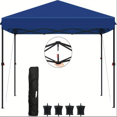 Imagen del producto de Pabellón de jardín plegable - Tienda de fiestas - Estructura para jardín - Tienda - Cubierta - Azul oscuro - Estructura de acero resistente
