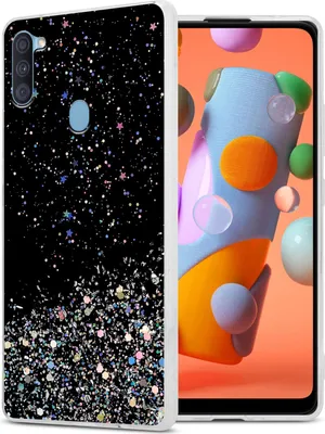 Obrázek produktu pro Cadorabo kryt pro Samsung Galaxy A11 / M11 ochranný kryt v černé barvě pouzdro na mobilní telefon pouzdro TPU třpytivý kryt pouzdro třpytivý