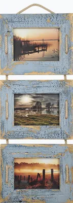 Immagine prodotto di Cornice portafoto Trio 13x18 cm azzurro chiaro Sky in legno riciclato