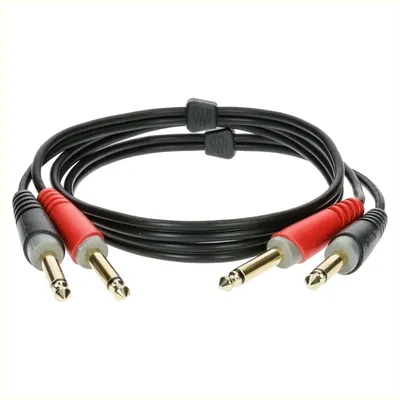 Obrázok produktu pre KLOTZ AIS GmbH AT-JJ0200, 2 x 6.35mm, Samec, 2 x 6.35mm, Samec, 2 m, Čierna