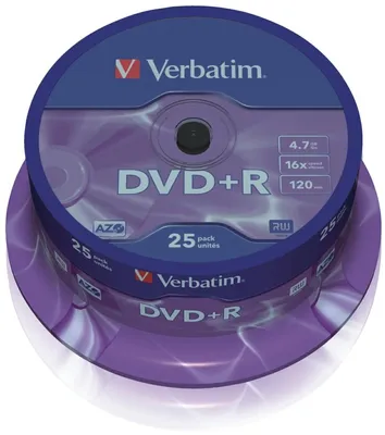 Produktbild von DVD-Rohlinge DVD+R 4,7GB/16x auf Spindel VE=8x25 Stück