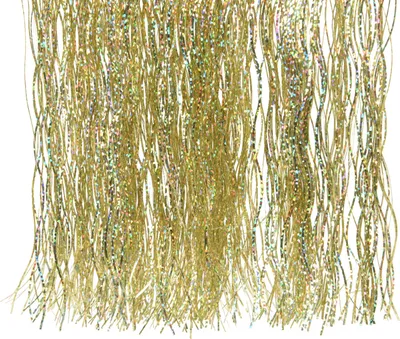 Produktbild von Decoris Lametta Vinyl Weihnachtsdekoration Glanz Gold/Laser 50X40 Cm