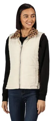 Imagen del producto de Regatta WESTLYNN: Chaleco de entretiempo blanco y negro con cuello de imitación de piel. Tipo: Chaleco térmico, color: vainilla claro