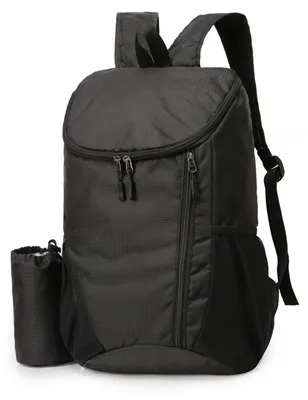 Image de Sac à dos de randonnée pliable - Ultraléger - Imperméable - Noir - Pour la randonnée et le camping