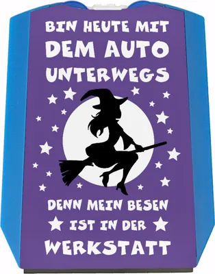 Produktbild von Mein Besen ist in der Werkstatt Parkscheibe mit hübscher Hexe