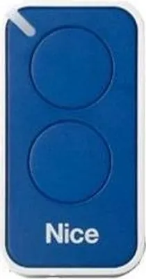 Image de Emetteur de télécommande bleu NICE 2 canaux pour portail et porte de garage - INTI2B
