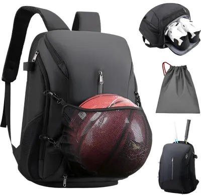 Productafbeelding van CarryQuest® - Tennistassenrugzak 35 liter, schoenvak, zwart