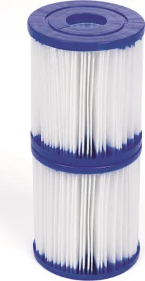 Produktbild von Bestway Flowclear Filterkartuschen Gr.I Doppelpack Maße: 8,0 x 9,0 cm