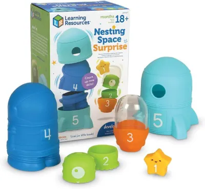 Productafbeelding van Learning Resources Nesting Ruimte Verrassing - Vanaf 18 maanden - Voorschoolse leeractiviteiten - Peuterspeelgoed - Montessorispeelgoed