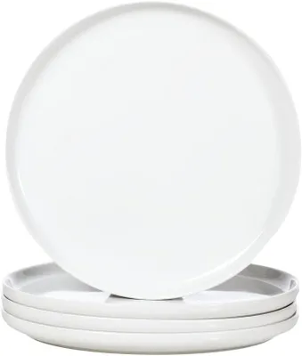 Obrázok produktu pre Jedálenské taniere 27 cm, sada 4 ks, porcelán, biela, do kuchyne