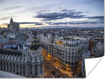 Produktbild von MuchoWow® Poster Madrid - Sonne - Architektur 80x60 cm - Kunst für zu Hause