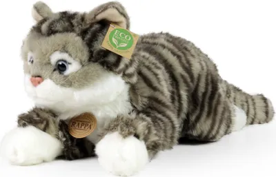 Image de Chat tabby en peluche gris 42 cm ECO-FRIENDLY