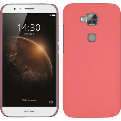 Produktbild von PhoneNatic Case kompatibel mit Huawei G8 - Hülle rosa gummiert Hard-case + 2 Schutzfolien