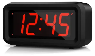 LED-Wekker, digital, 3 cm Display, batteriebetrieben, schwarz