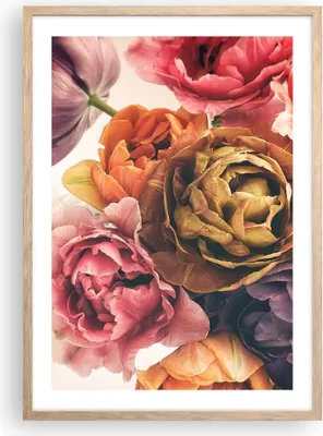 Produktbild von Gerahmtes Poster - Rahmen in heller Eiche - Blumenstrauß Blumen Braut - 50x70 cm - Wand Bild - Wanddeko - Wandbilder - Kunstposter - Wandposter - Bilderrahmen - Bilder - Kunstdruck - P2NPA50x70-5025