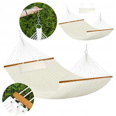Image de DOMAREX LUMO PREMIUM DUO Hamac de jardin Double Bois Stable