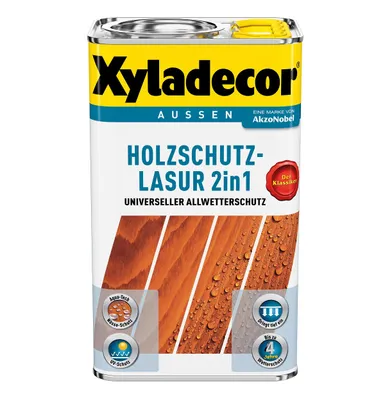 Produktbild von Xyladecor Holzschutz-Lasur 2 in 1, Fertig gemischt, 12 m²/L, 0,75 l