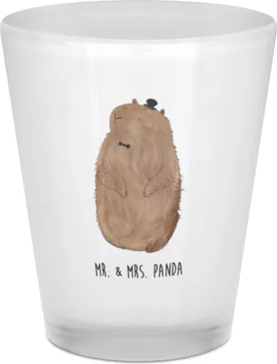 Produktbild von Mr. & Mrs. Panda Schnapsglas Murmeltier - Transparent - Geschenk, Freundlichkeit, Anstand, Gläschen, Stamper, Respekt, Tiermotive, Likör Glas, Schnapsbecher, Knigge