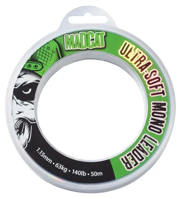 Produktbild von MadCat Ultra-Soft Mono Leader 1.15mm 140lbs - 50m Wallervorfach