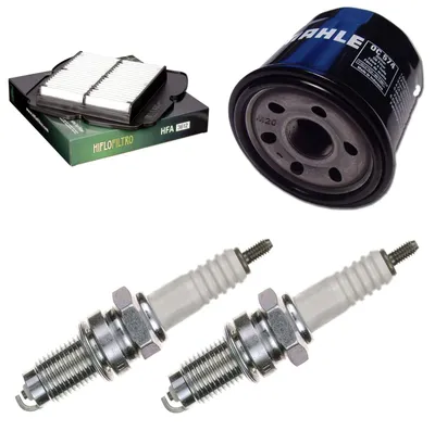Image de Kit d'entretien pour Suzuki SV 650 2003-2006 : filtre à air, filtre à huile, bougies d'allumage de pamoto - Neuf