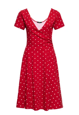 Produktbild von Queen Kerosin Swing Kleid - Dotted Overlapped Rot S