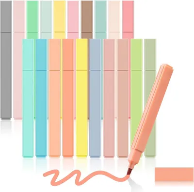 Produktbild von Pastell Textmarker Set 20PCS Stifte Bibel Marker Pastell-Farben