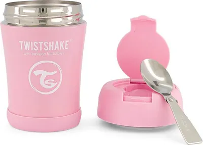 Zdjęcie produktu dla Izolowany pojemnik na ywno Twistshake 350ml Thermosflasche Rosa Rosa One Size