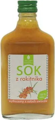 Immagine prodotto di succo di olivello spinoso al 100%, spremuto dal frutto intero 200ml GREEN Press