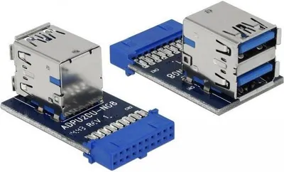Imagen del producto de Delock 41865 DELOCK USB3.0 Adapter Pinheader -> 2x A Bu/Bu horizon